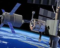 ATV docking with ISS