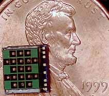 a chip smaller than a penny has 19 microthrusters