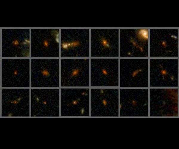 Dusty early galaxies shed new light on how the universe built its first giants